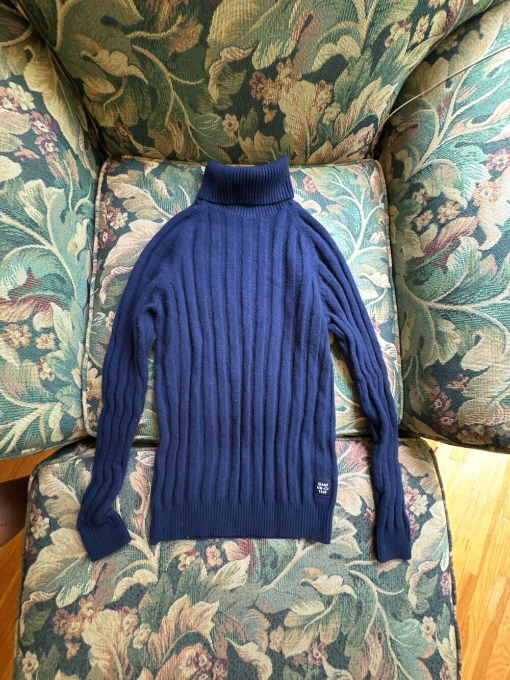 Gant NH-CT 1949 Navy Ribbed Turtleneck Sweater